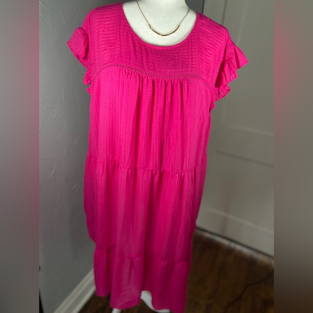 Loft hot pink dress